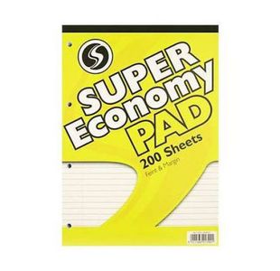 Silvine A4 Jumbo Rfl Pad 200L Ft Mar Pk3