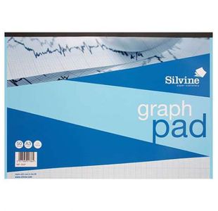 Silvine A3 Graph Pads 90Gsm 50P Pk3