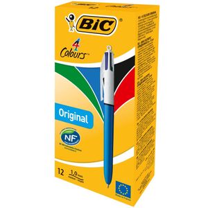 Bic 4 Colour Ballpen Medium Pk12