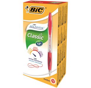Bic Atlantis Ballpen Clic Red Bx12