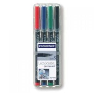 Lumocolor Pen S Perm Wal 4 Ast Cols