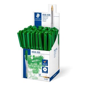 Staedtler 430 Pen Ballpoint Med Green