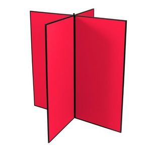Jumbo Slimflex Exhib Disp 4 Panel Red