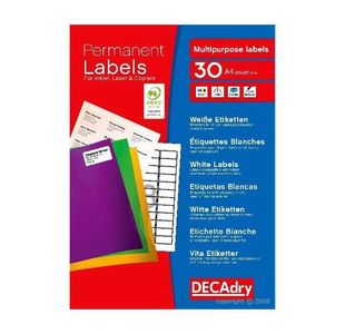 Decadry Sheet Labels 8Up Pk30