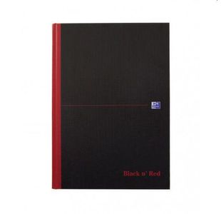 Black N Red A4 Single Cash Notebook Pk5