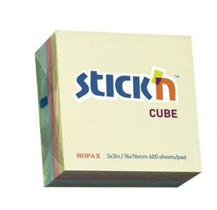 Stickn Cube 76X76 Pastel Mix 400Sh/Cube