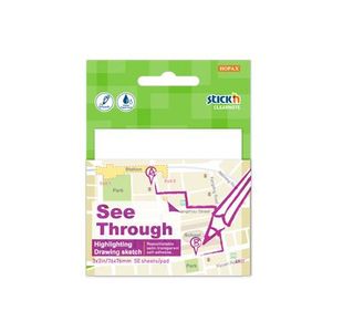 Stickn Note 76X76 Semi-Transparent White