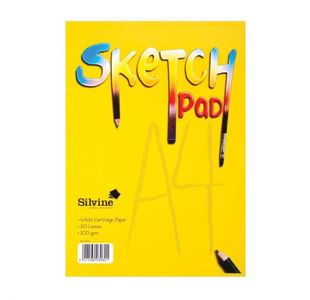 Silvine Sketch Pads A4 100Gm Pk12