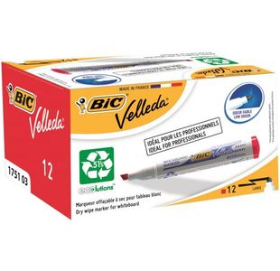 Velleda 1751 Wbrd Mkrs Red Chisel Bx12