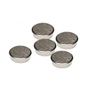 Chrome Magnet Round 16Mm Pk5