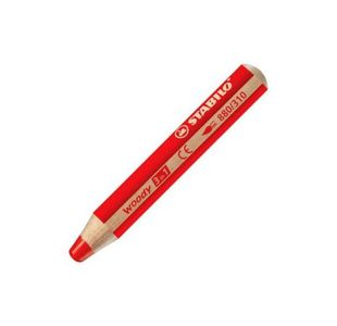 Stabilo Woody 3 In 1 Pencils Red