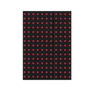 Quadro Notebook Black On Red B5, Unlined