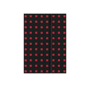 Quadro Notebook Black On Red B6, Lined
