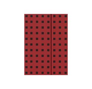 Quadro Notebook Red On Black B6, Lined