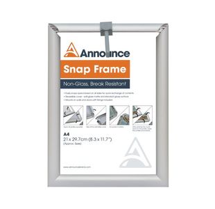 A4 Tamperproof Snap Frame 25Mm