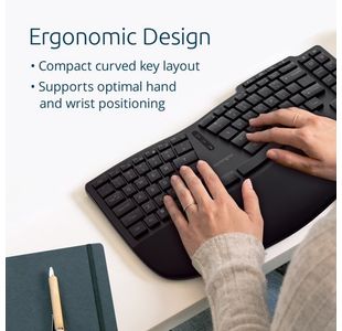 Kensington Pro Fit Ergo Wls Kbrd Blk