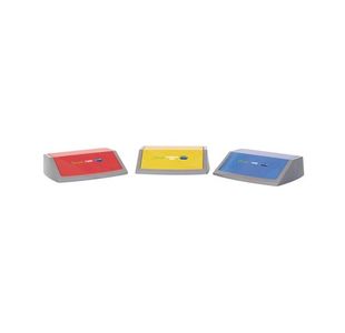 Addis Rec Bin Kit Lids Metallic Pk3