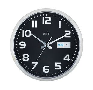 Acctim Supervisor Wall Clock Chrm/Bk