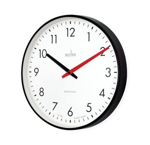 Riley Office Clock Black 30Cm 22573
