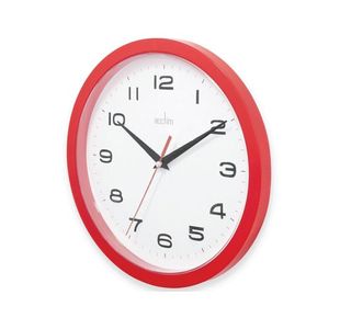 Acctim Aylesbury Wall Clock Red