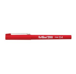 Artline 200 Pens Red Packed Pk12