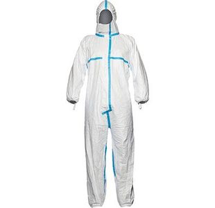 Tyvek 600 Plus Wht Chem Coverall L