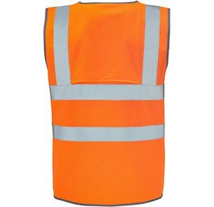 Ultra Orange Zip-Up Hi-Vis Vest 2Xl