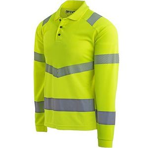 Yellow Ls Hi-Vis Polo Shirt Xl