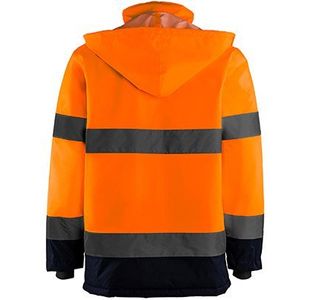 Org/Navy Waterproof Hi-Vis Coat Xl