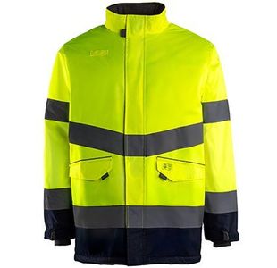 Yellow/Navy Wpf Hi-Vis Coat 3Xl