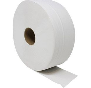 White Jumbo Toilet Roll 400M Pk6