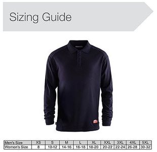 Mens Navy Arc-Flash Ls Polo L