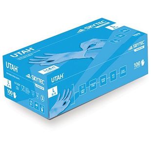 Utah Blue Pf Nitrile Gloves S Pk100