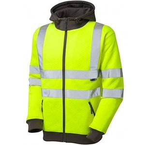 Ecoviz Saunton Ylw Hi-Vis Hoodie Xl