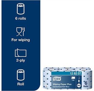 M2 Wiping Paper Plus Blue Roll Pk6