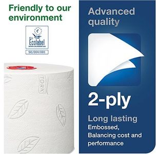 T6 White Mid-Size Toilet Roll Pk27