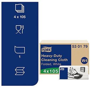 Tork Hduty Cleaning Cloths Wht Pk4
