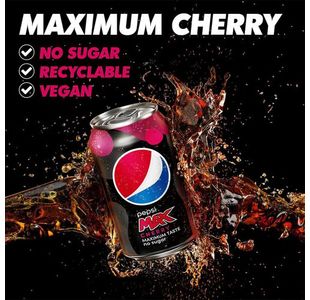 Pepsi Max Cherry Cans 330Ml Pk24