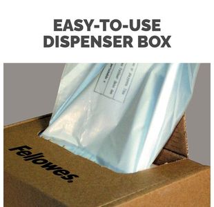 Shredder Waste Bags 143L Clear Pk50