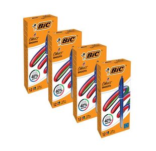 Bic 4 Col Pro Ball Blu Pk12 4 For 3