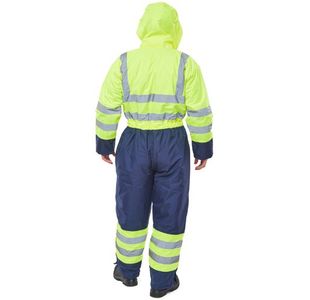 2Tone Hi Vis Coverall Sylw/Nblu L