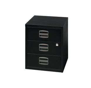 Bisley 3 Drw Home Flng Cabinet Black