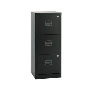 Bisley 3 Drw Home Flng Cabinet Black