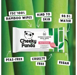 Cheeky Panda Face Wipes X25 Rose Pk6