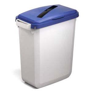 Durable 60L Hinged Bin Lid Blu Slot