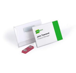 Durable Magnetic Badges Transp Pk25