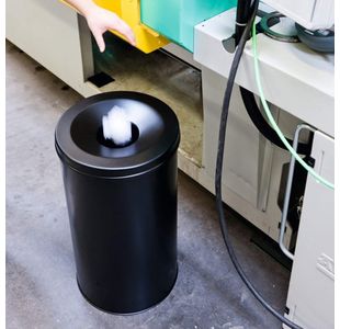 Durable Fire Exting Mtl Bin 60L Blk