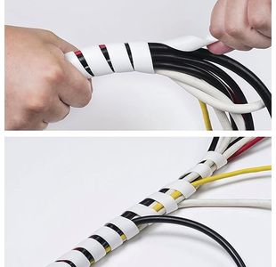 D-Line White Cable Tidy Wrap 2.5M