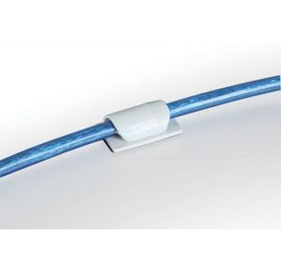 D-Line Cable Clips Selfad Wht Pk20