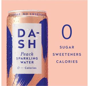 Dash Spkg Water Peach 330Ml Pk12